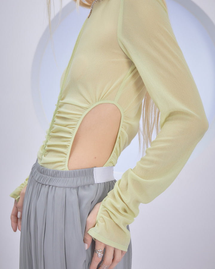 SHEER WAIST HOLE BODY SUIT