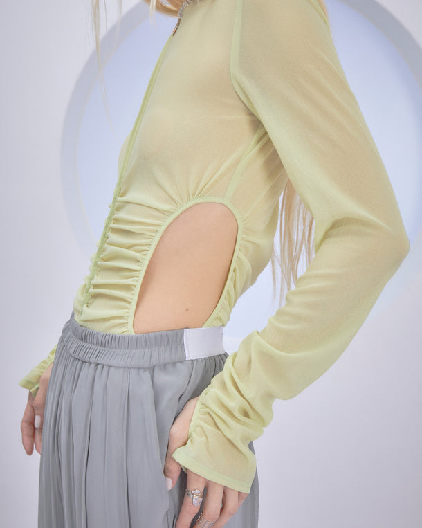 SHEER WAIST HOLE BODY SUIT