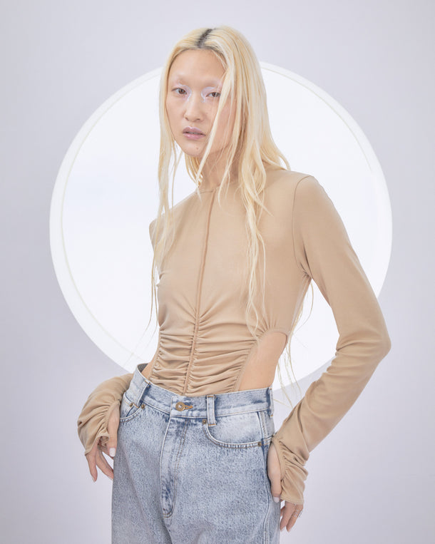 WAIST HOLE JERSEY BODY SUIT