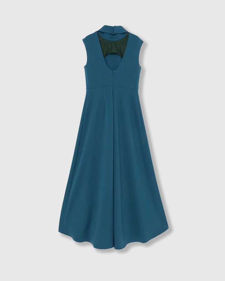 SPONDISH JERSEY LONG FLARE DRESS