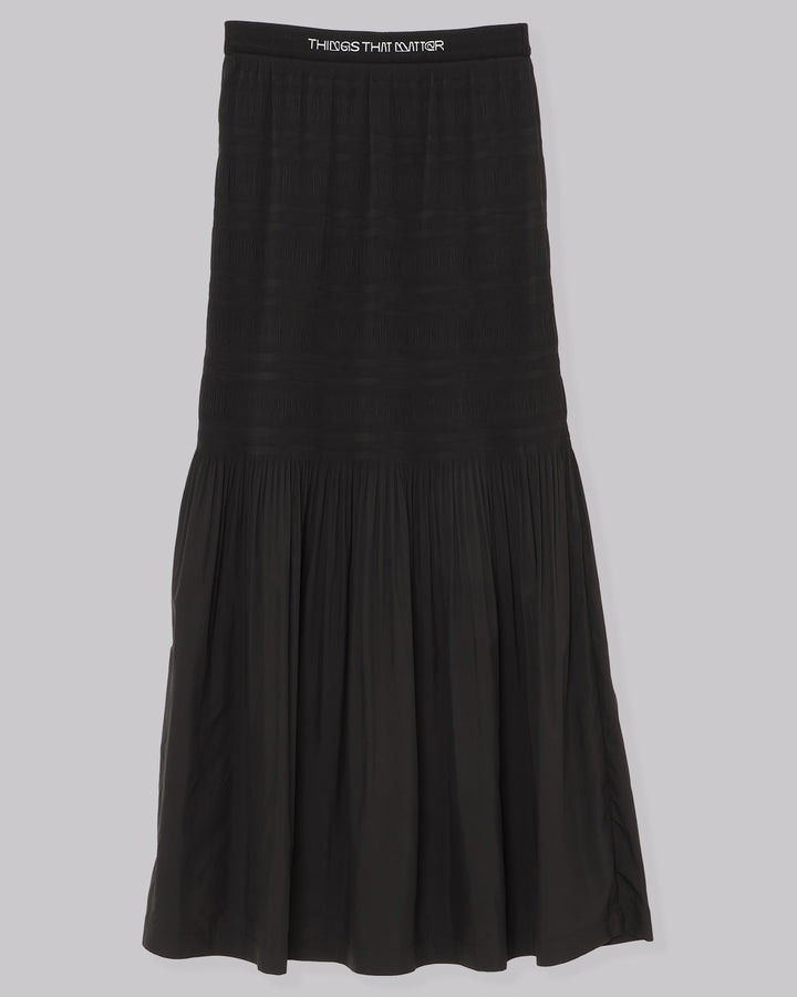 POWDER TAFFETA PLEATS SKIRT & DRESS