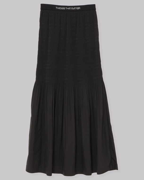 POWDER TAFFETA PLEATS SKIRT & DRESS