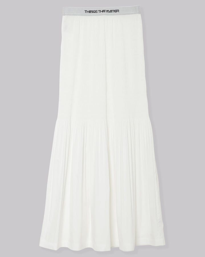 POWDER TAFFETA PLEATS SKIRT & DRESS
