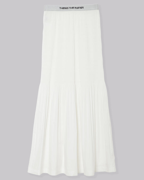 POWDER TAFFETA PLEATS SKIRT & DRESS