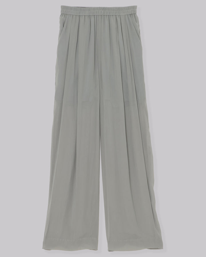 SPLIT CHIFFON GATHER PANTS