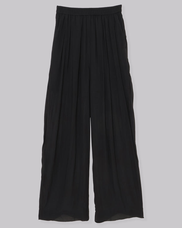 SPLIT CHIFFON GATHER PANTS