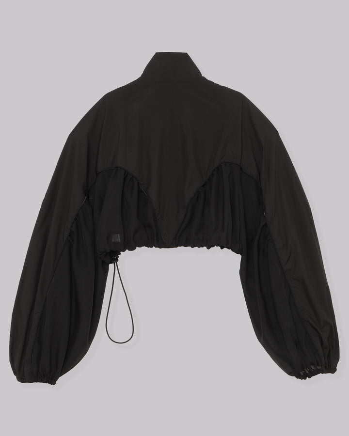 POWDER TAFFETA SHEER CROPPED BLOUSON