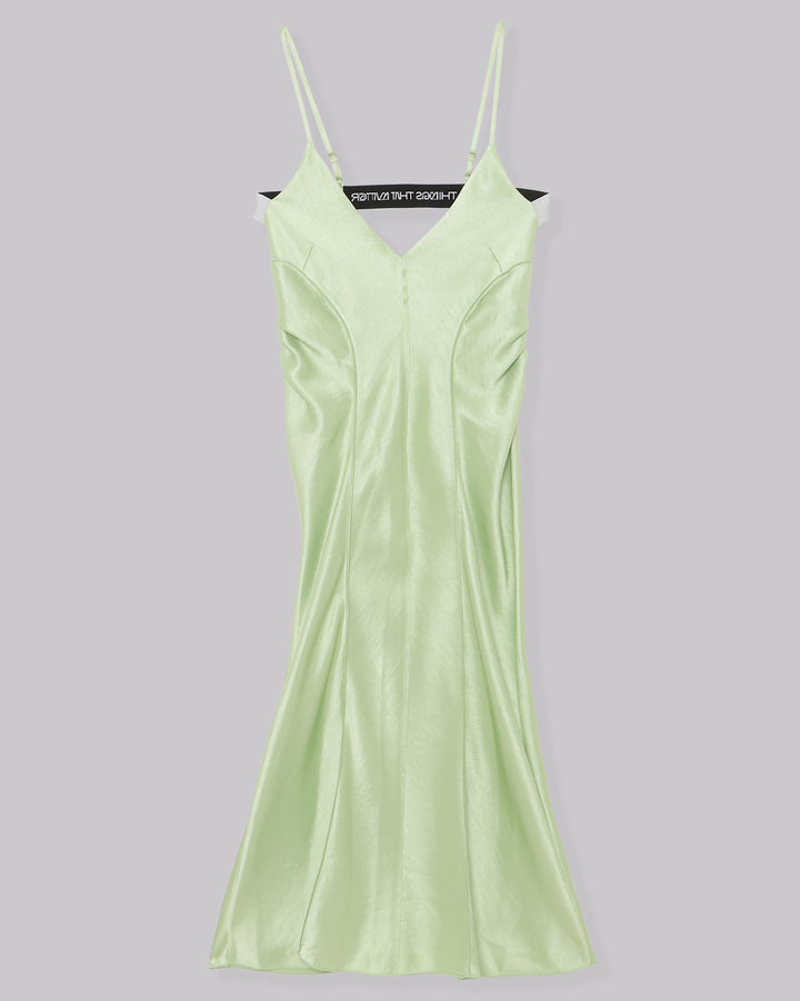 OPEN BACK SATIN CAMISOLE DRESS