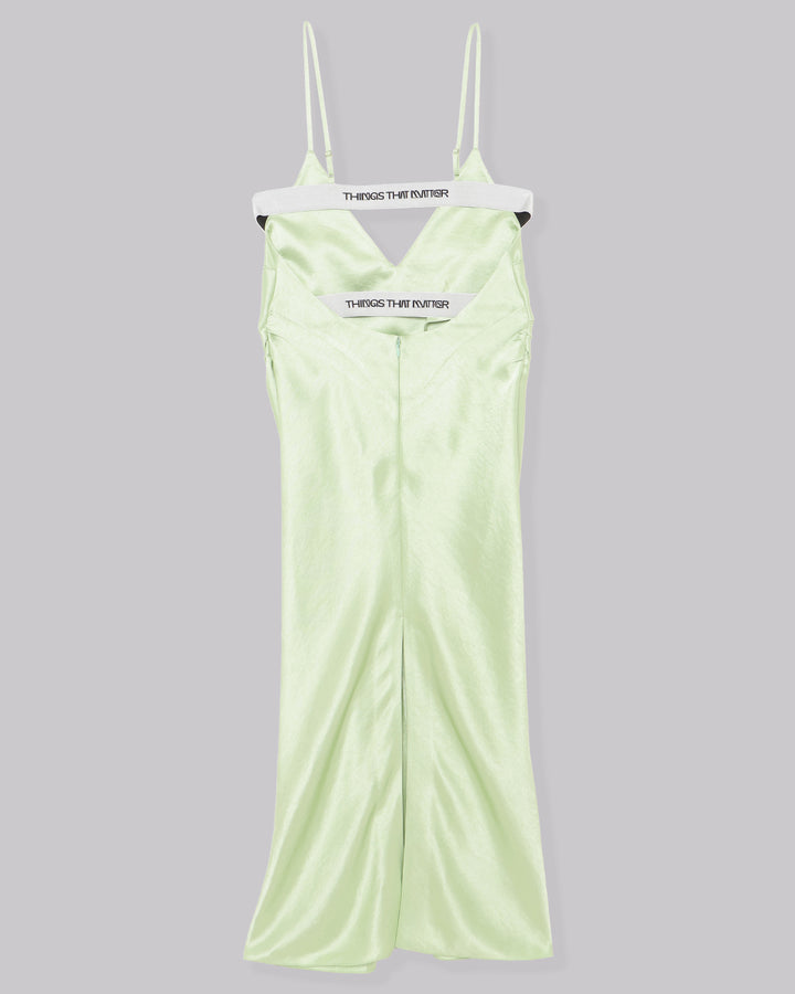 OPEN BACK SATIN CAMISOLE DRESS