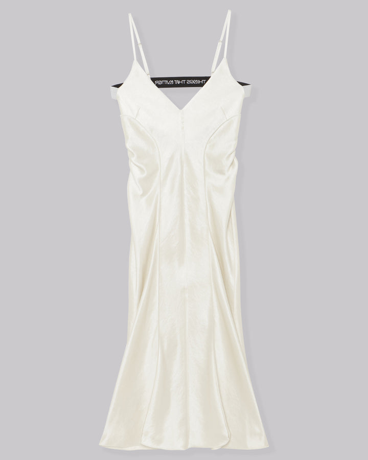 OPEN BACK SATIN CAMISOLE DRESS