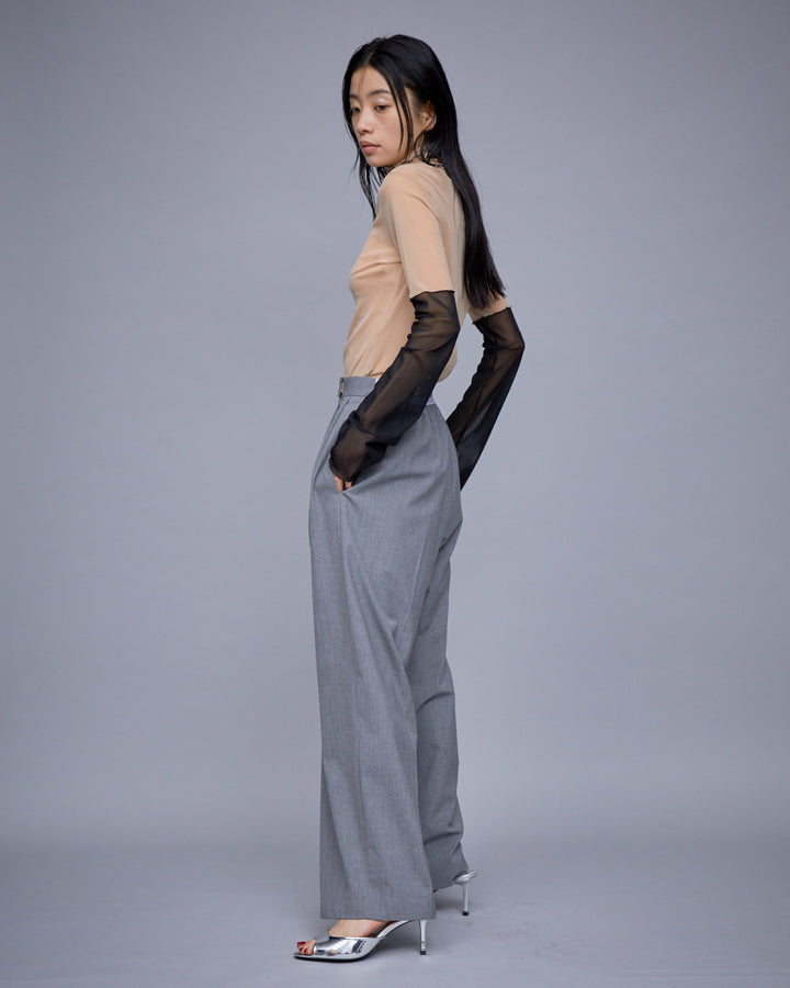 HIGH NECK TULLE TOPS