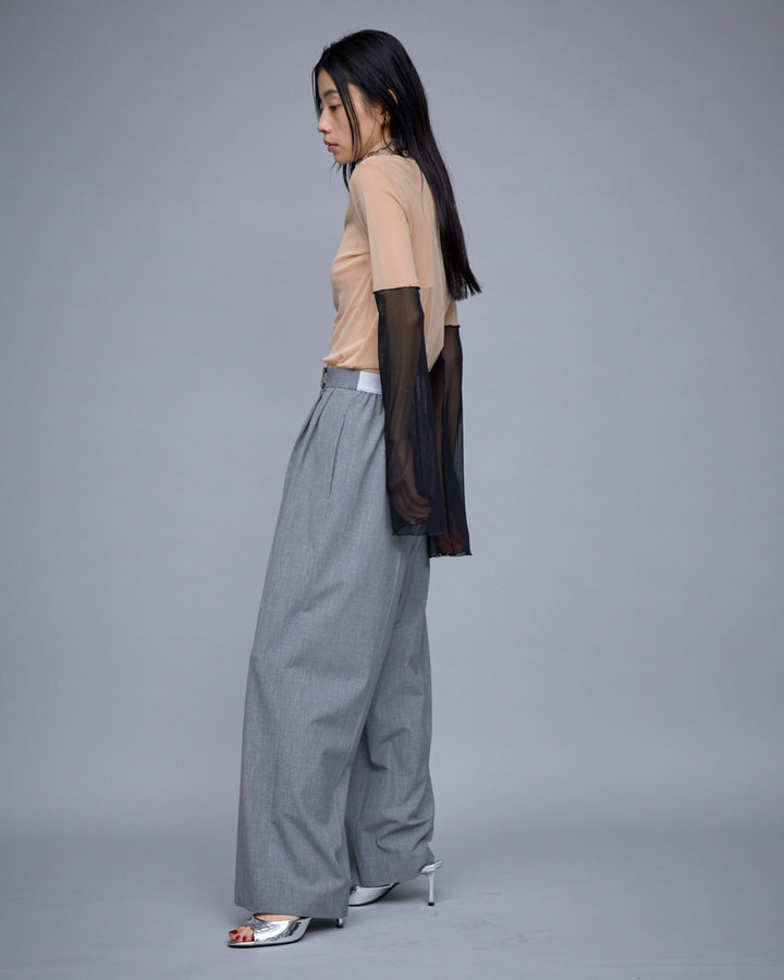HIGH NECK TULLE TOPS