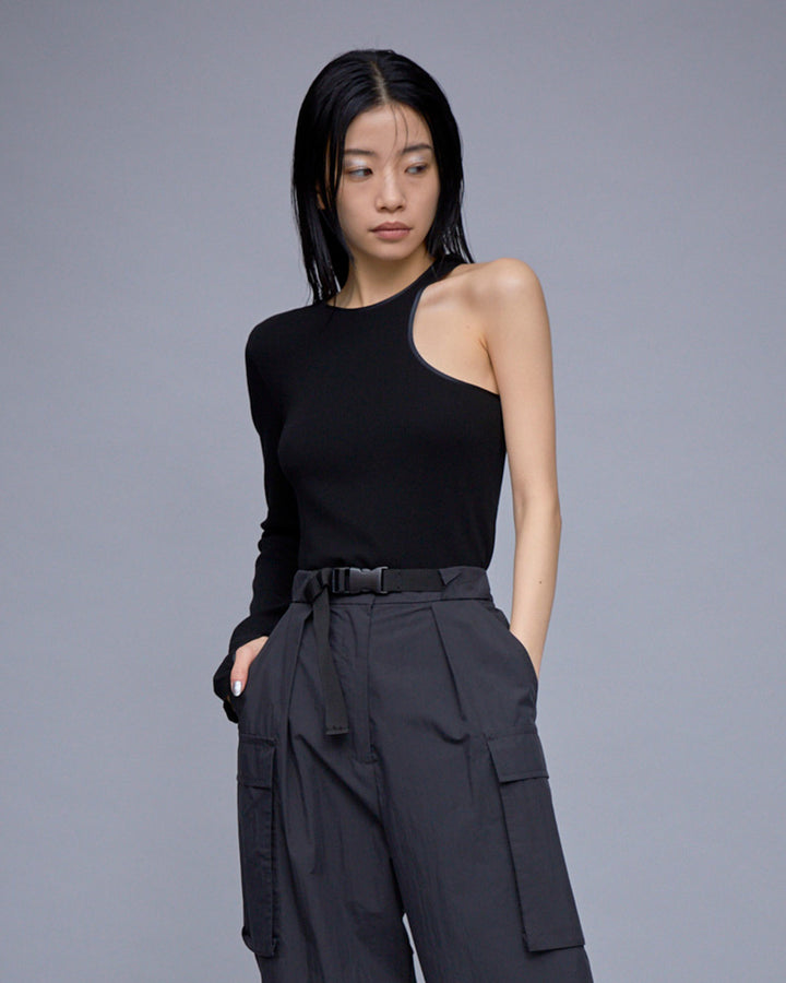 ONE SHOULDER TERECO RIB TOPS