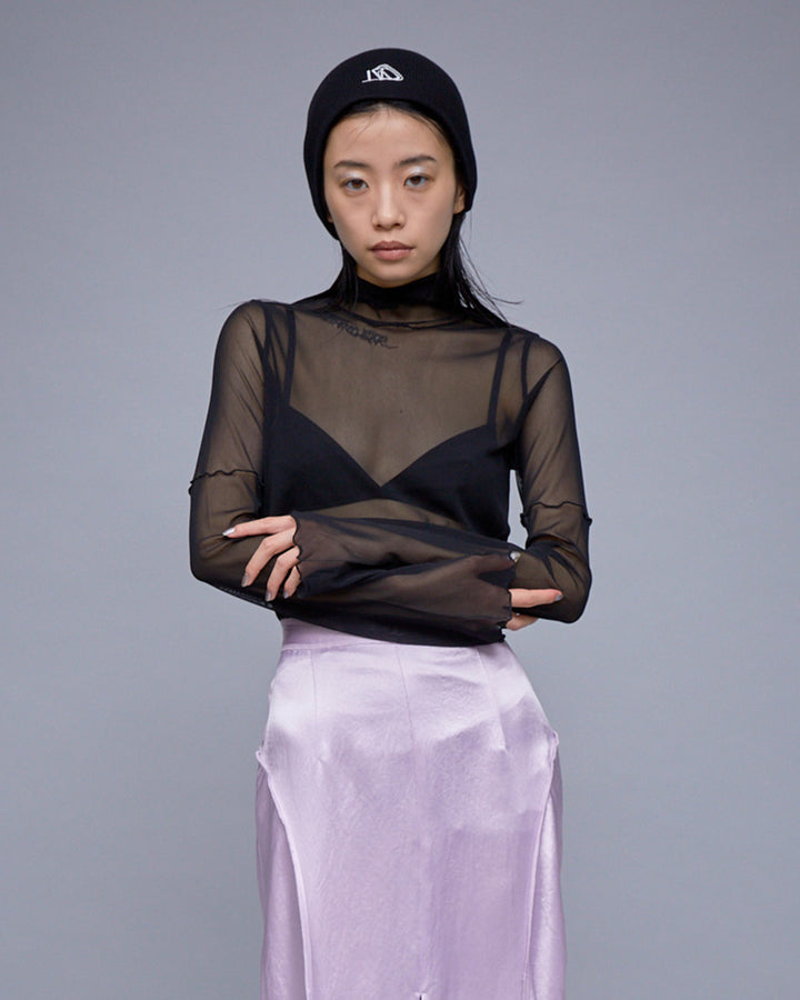 HIGH NECK TULLE TOPS