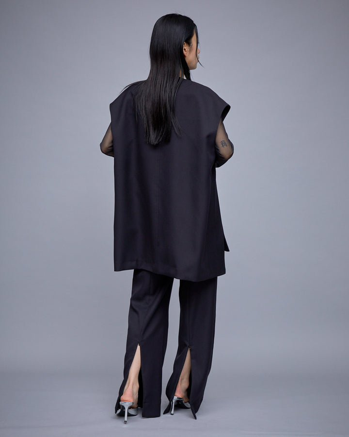 POWDER TWILL BELTED GILET