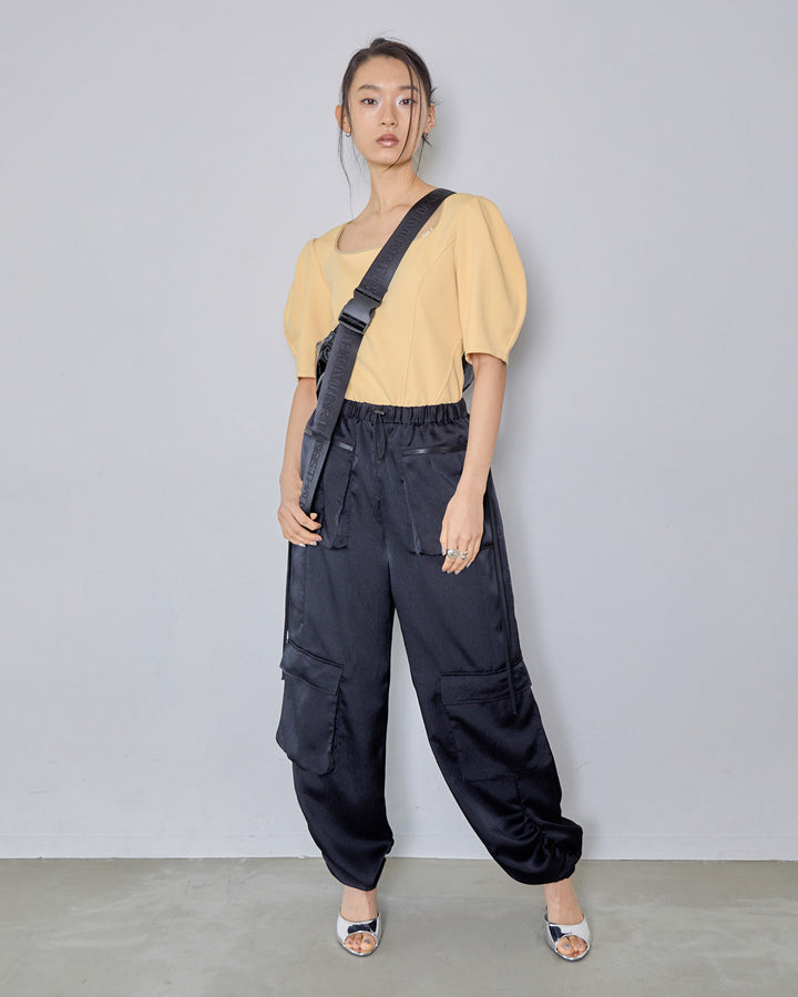 CREPE SATIN PARACHUTE PANTS