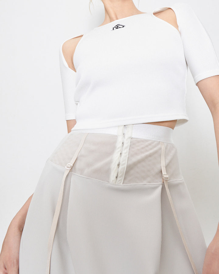 CORSET RIB NARROW SKIRT