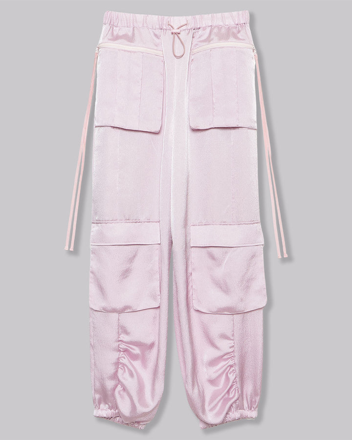 CREPE SATIN PARACHUTE PANTS