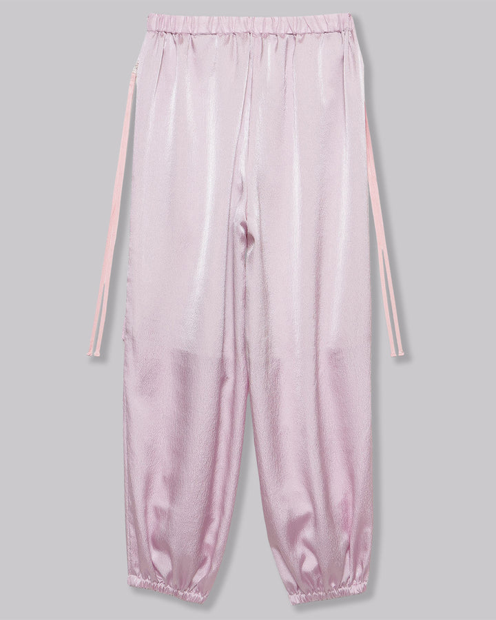 CREPE SATIN PARACHUTE PANTS