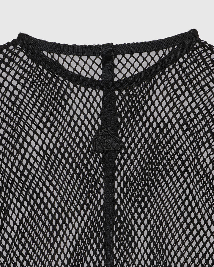 RHOMBUS NET TULLE BLOUSE