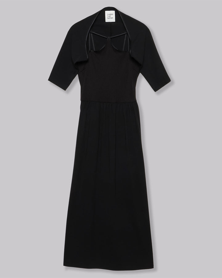 BOLERO & CAMISOLE JERSEY LONG DRESS
