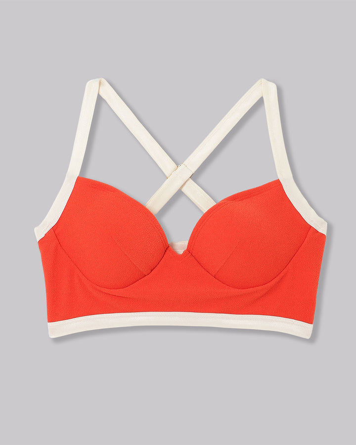 RECYCLING PILE SWIM BRALETTE