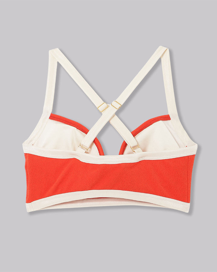 RECYCLING PILE SWIM BRALETTE