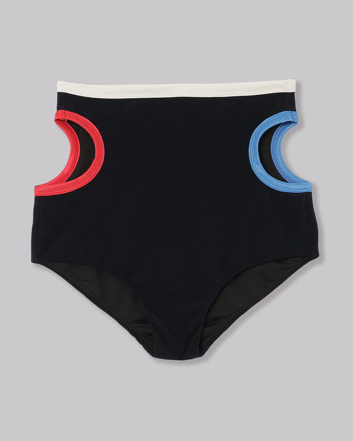 RECYCLING PILE SIDE HOLE SWIM BLOOMERS