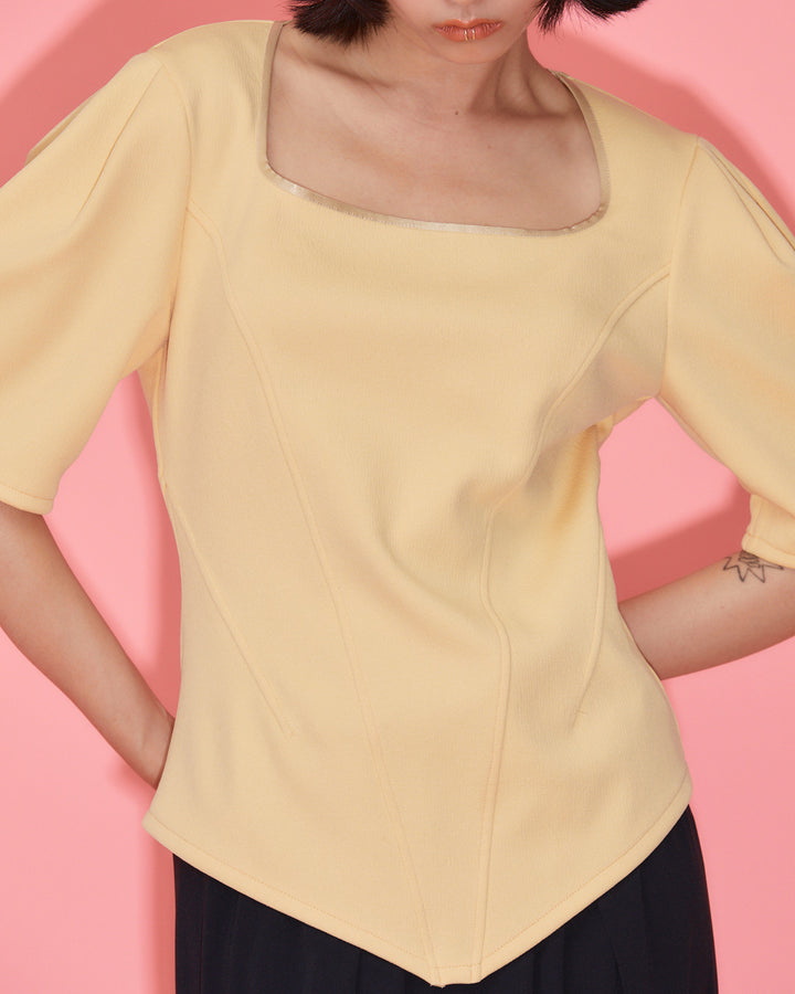 JACQUARD JERSEY BLOUSE