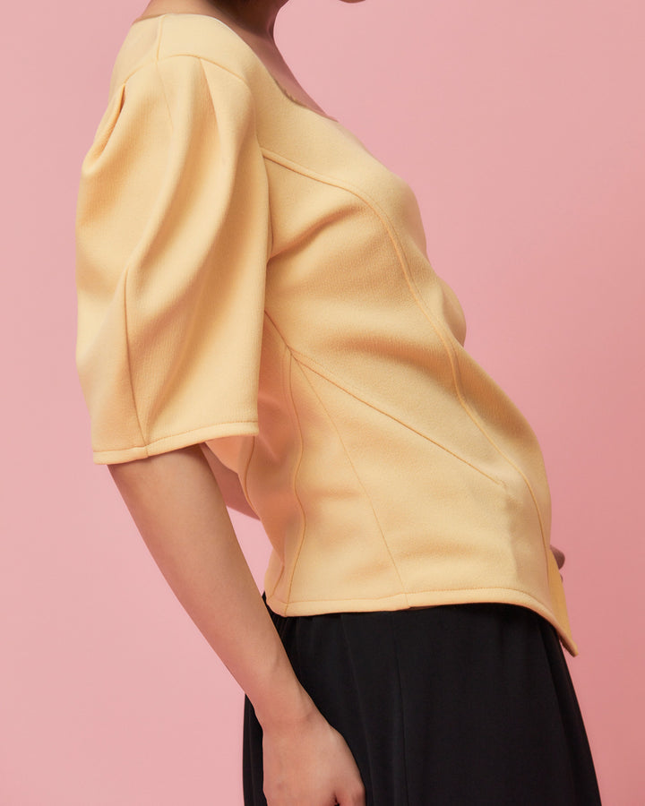 JACQUARD JERSEY BLOUSE