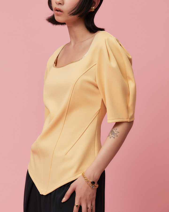 JACQUARD JERSEY BLOUSE