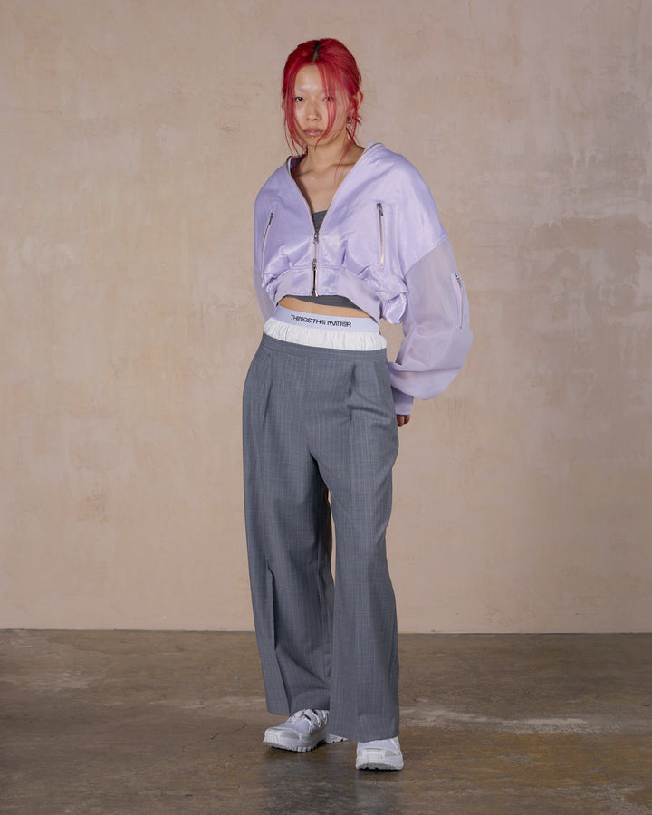 SHEER SLEEVES COMPACT MA-1 BLOUSON