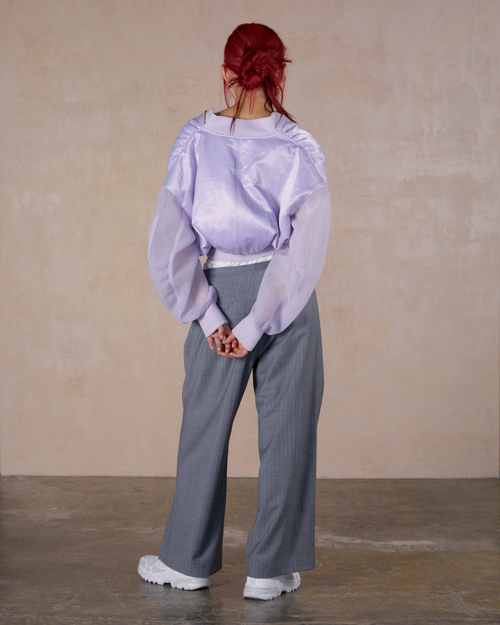 SHEER SLEEVES COMPACT MA-1 BLOUSON
