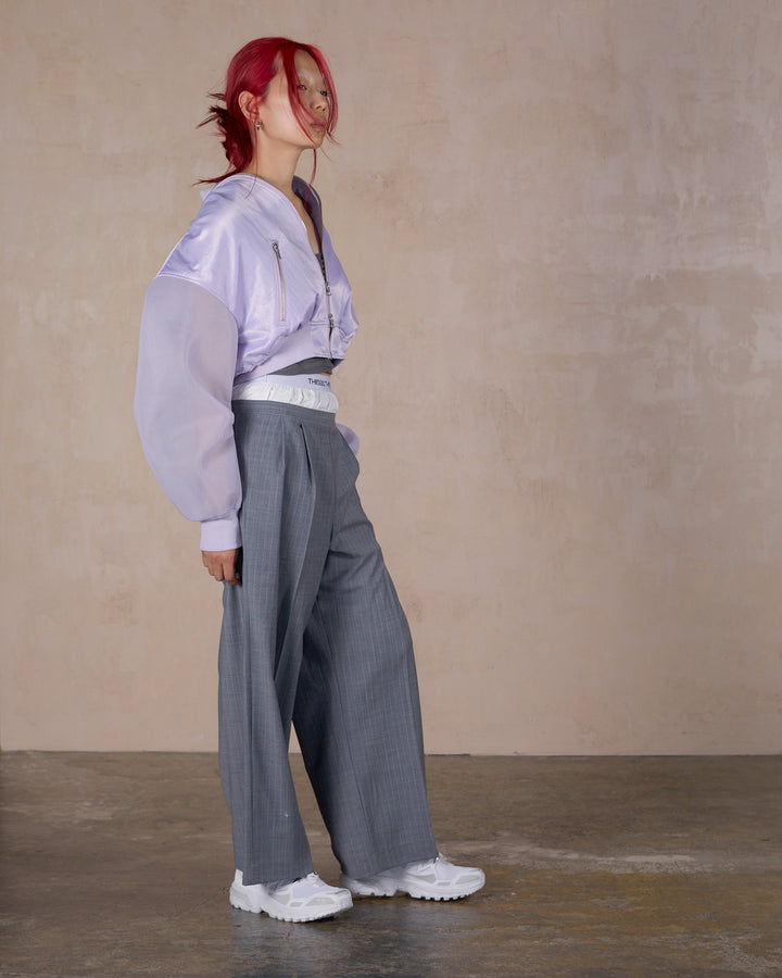 SHEER SLEEVES COMPACT MA-1 BLOUSON
