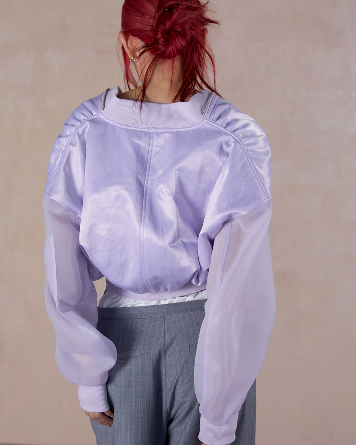 SHEER SLEEVES COMPACT MA-1 BLOUSON