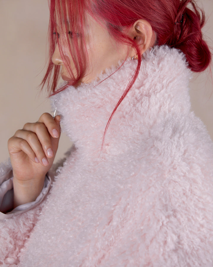 NEW CRIMPED FUR CROPPED BLOUSON