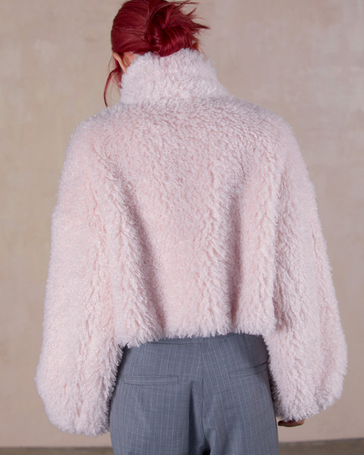 NEW CRIMPED FUR CROPPED BLOUSON