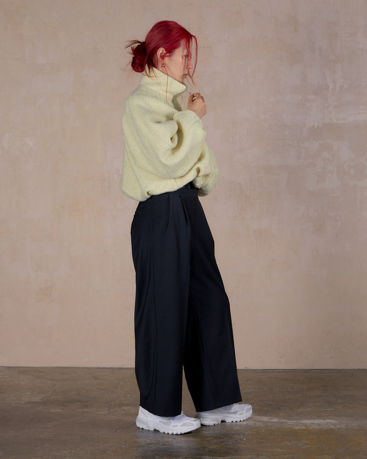 WOOL LOOP JERSEY CROPPED BLOUSON