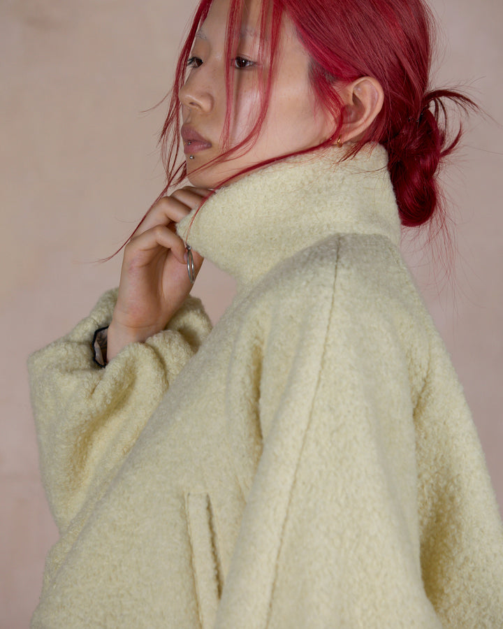 WOOL LOOP JERSEY CROPPED BLOUSON