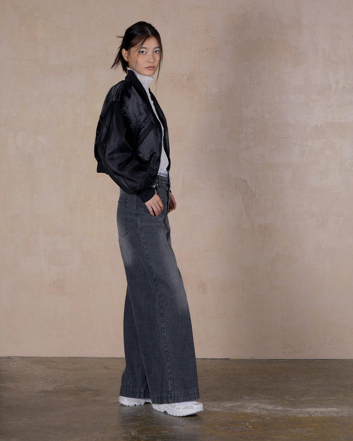 SHEER SLEEVES COMPACT MA-1 BLOUSON