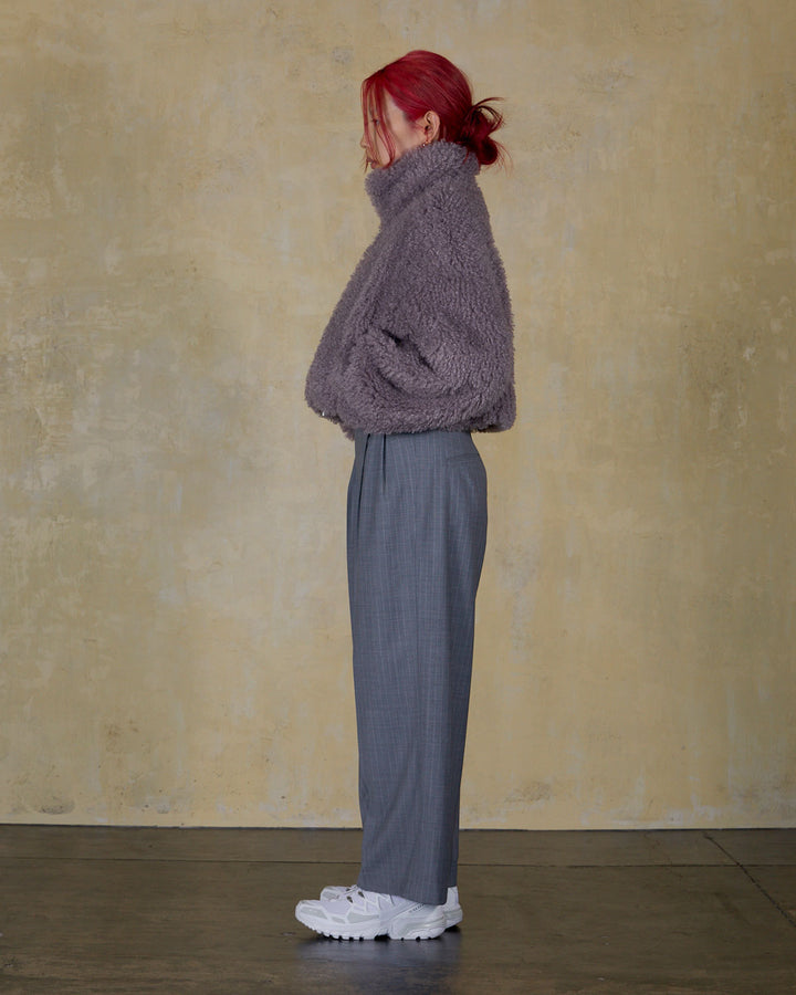 NEW CRIMPED FUR CROPPED BLOUSON