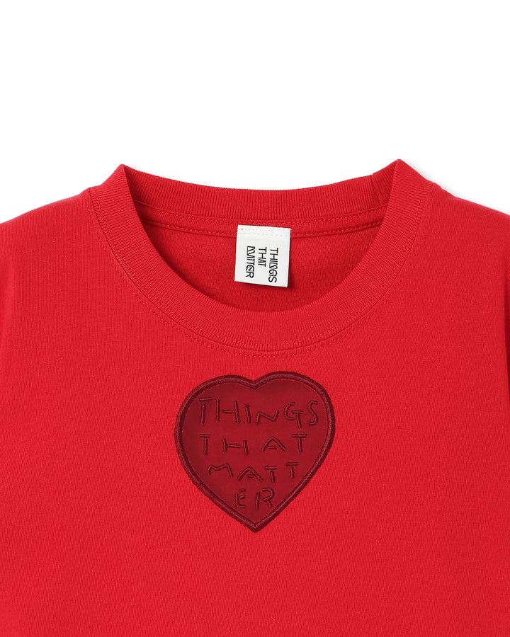 TONDABAYASHI RAN × HEART CROPPED T-SHIRT