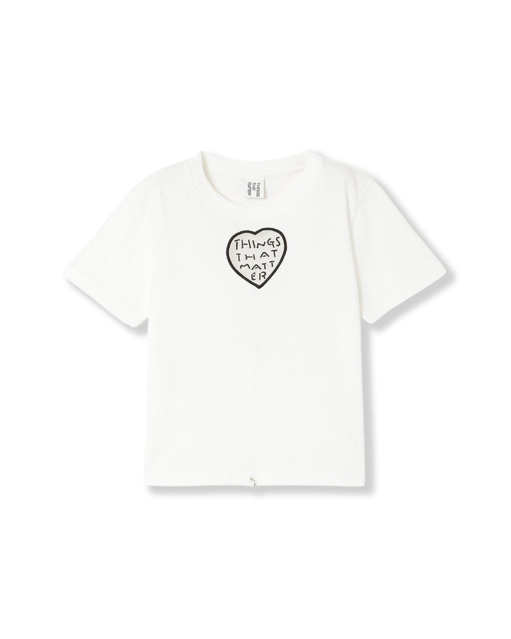TONDABAYASHI RAN × HEART CROPPED T-SHIRT