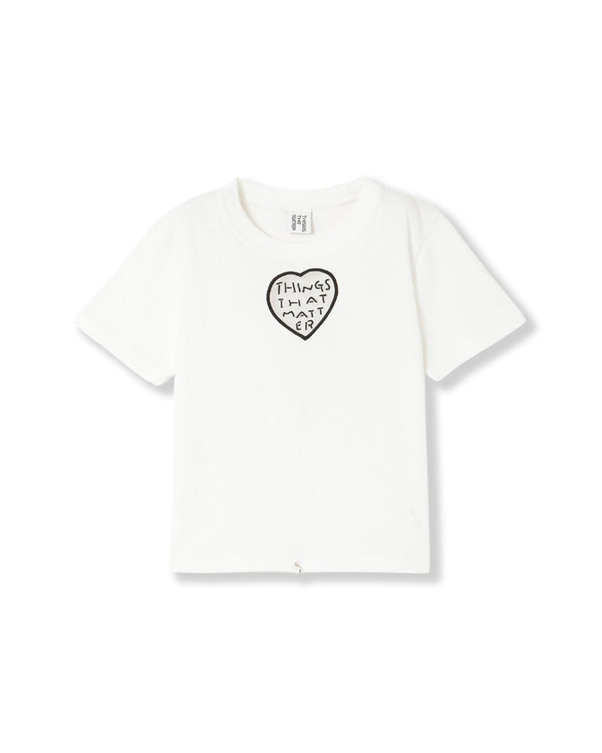 TONDABAYASHI RAN × HEART CROPPED T-SHIRT