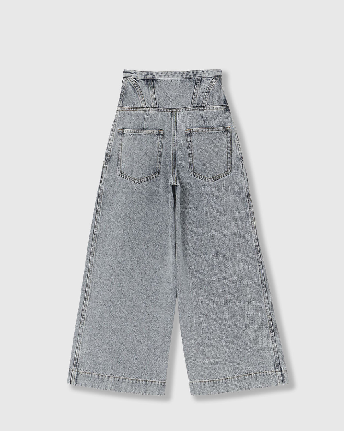 CORSET WAIST DENIM WIDE PANTS | | STORE | THINGS THAT MATTER