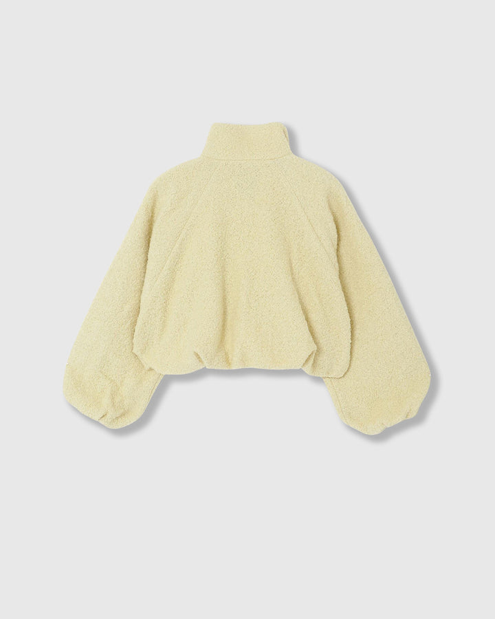 WOOL LOOP JERSEY CROPPED BLOUSON