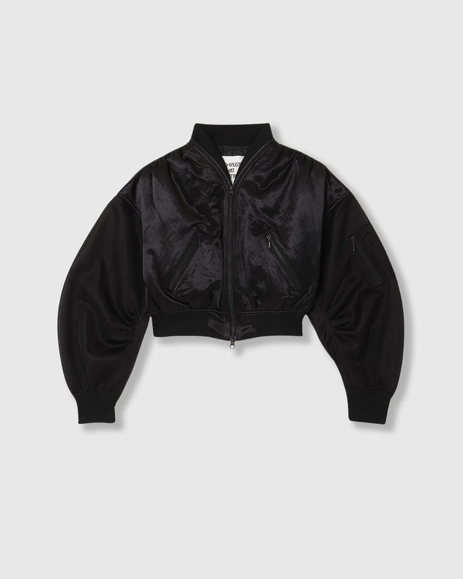 SHEER SLEEVES COMPACT MA-1 BLOUSON