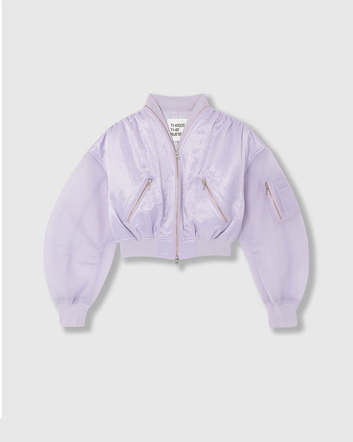 SHEER SLEEVES COMPACT MA-1 BLOUSON