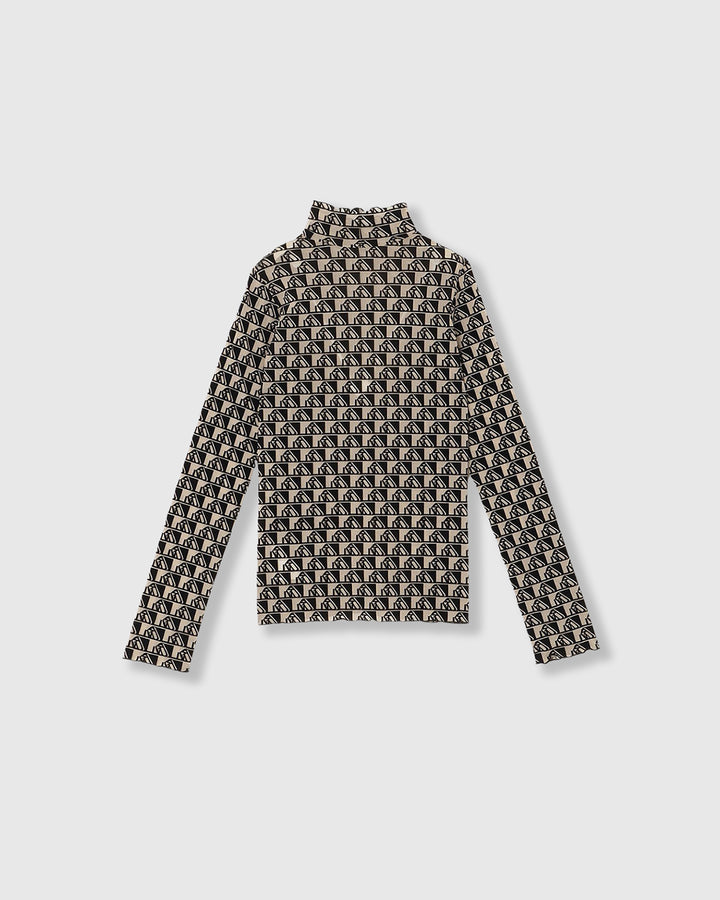 MONOGRAM FLOCKY PRINT TULLE TOPS