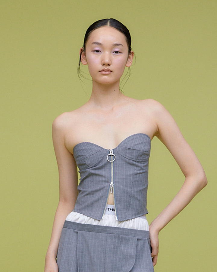 T/W FRONT ZIP BUSTIER